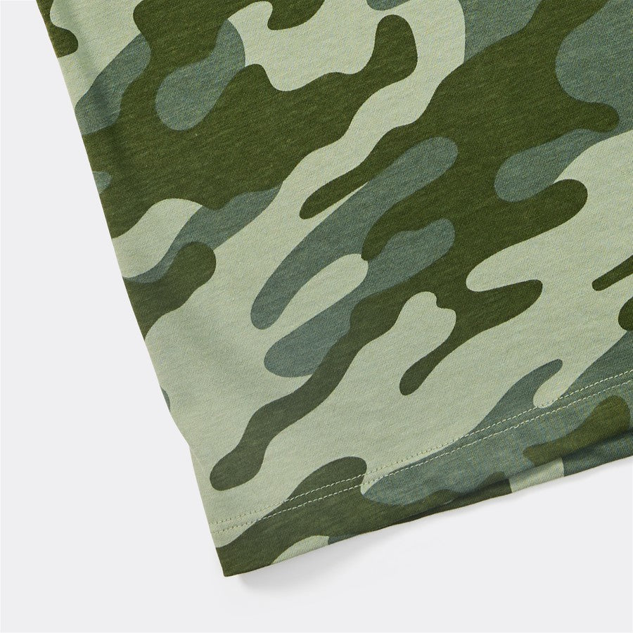 K-D Kids Camo Print Tank - Khaki