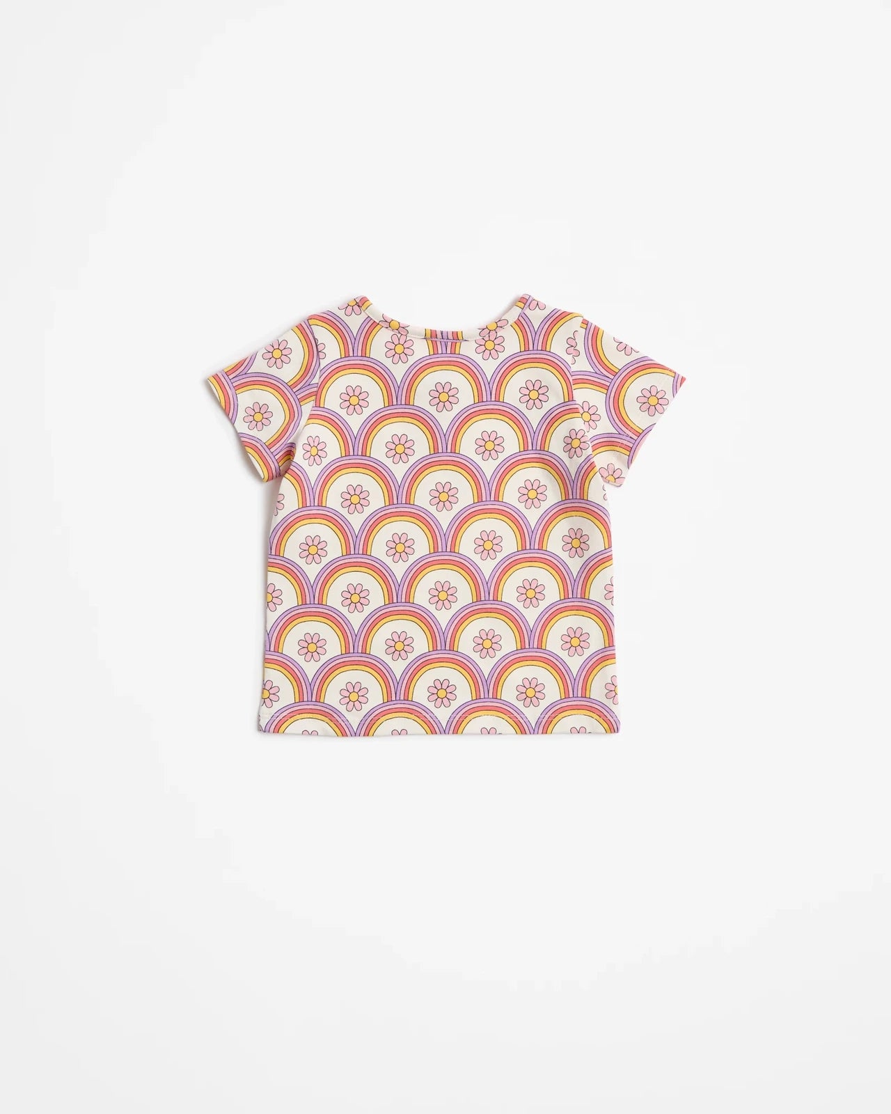 Baby Organic Cotton T-shirt - Rainbow Flowers